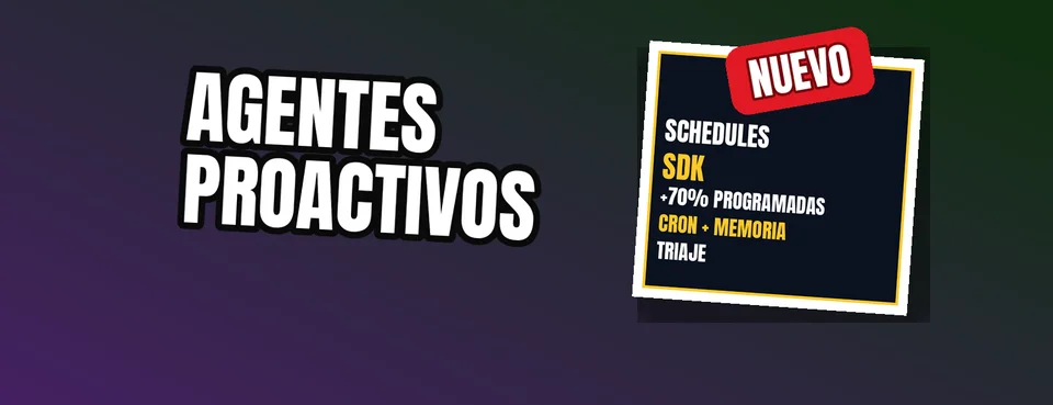 Ilustración editorial: Cómo construir agentes proactivos con el Schedules SDK de LangChain: memoria, recordatorios y tareas automáticas