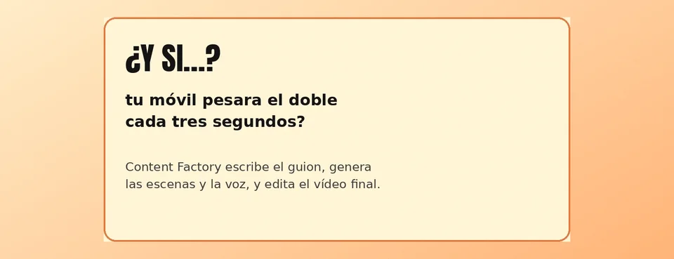 Ilustración editorial: Cómo crear vídeos con IA a partir de una pregunta «¿Y si…?» usando Higgsfield Content Factory