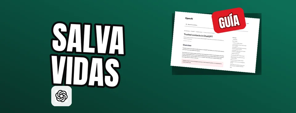 Ilustración editorial: Contacto de confianza en ChatGPT: cómo activarlo paso a paso