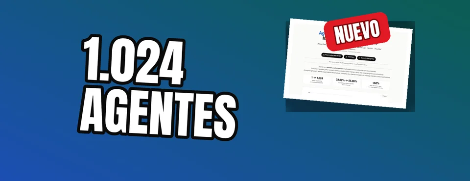 Ilustración editorial: Microsoft presenta Agensh: hasta 1.024 agentes de IA que programan juntos sin un orquestador central