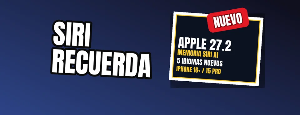 Ilustración editorial: Apple lanza iOS y macOS 27.2 con memoria para Siri AI, nuevos idiomas y mejoras en sus aplicaciones