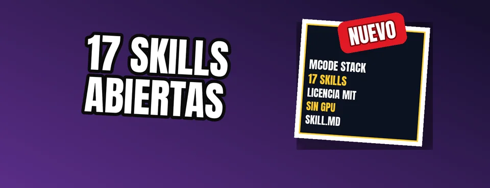 Ilustración editorial: MiniMax libera MCode Stack: 17 skills de código abierto para mejorar los flujos de agentes de IA