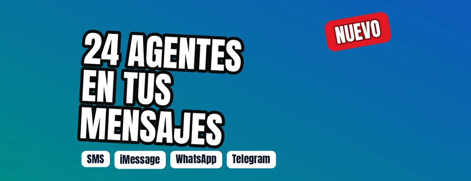 Ilustración editorial: 24 agentes de IA que viven en tus mensajes de texto: qué hacen, cuánto cuestan y cuáles están disponibles