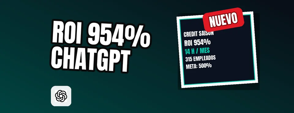Ilustración editorial: Credit Saison reporta un ROI del 954% con ChatGPT Enterprise y ahorra 14 horas mensuales por empleado