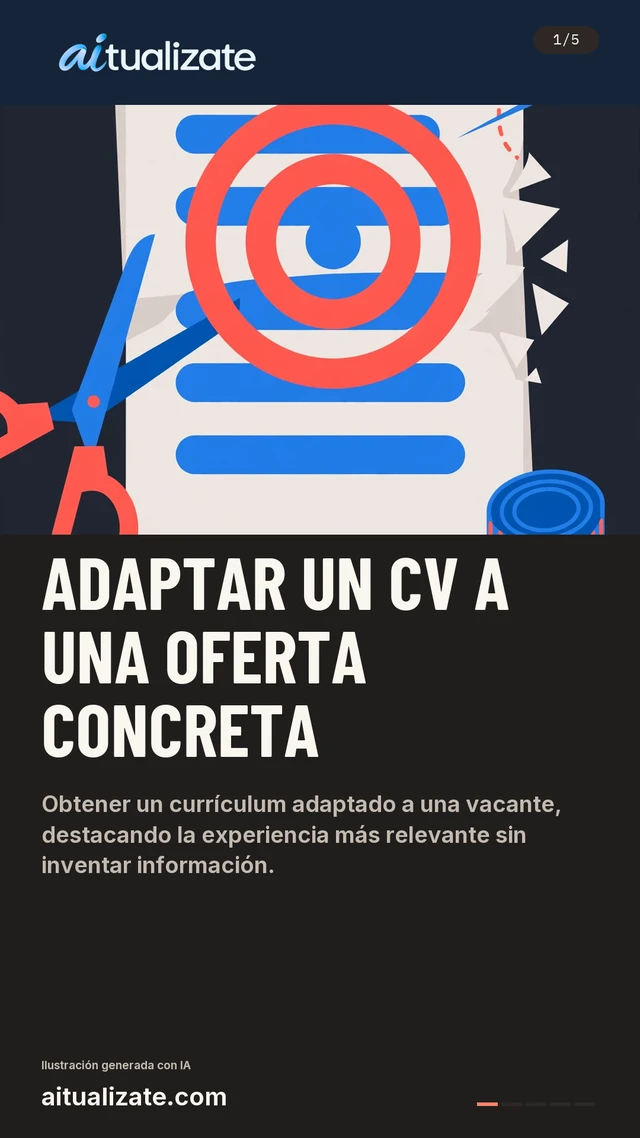 Primera tarjeta: Adaptar un CV a una oferta concreta