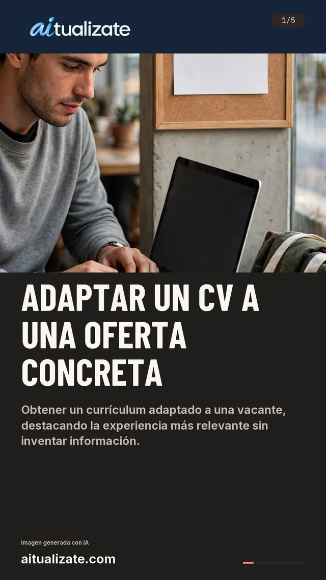 Primera tarjeta: Adaptar un CV a una oferta concreta