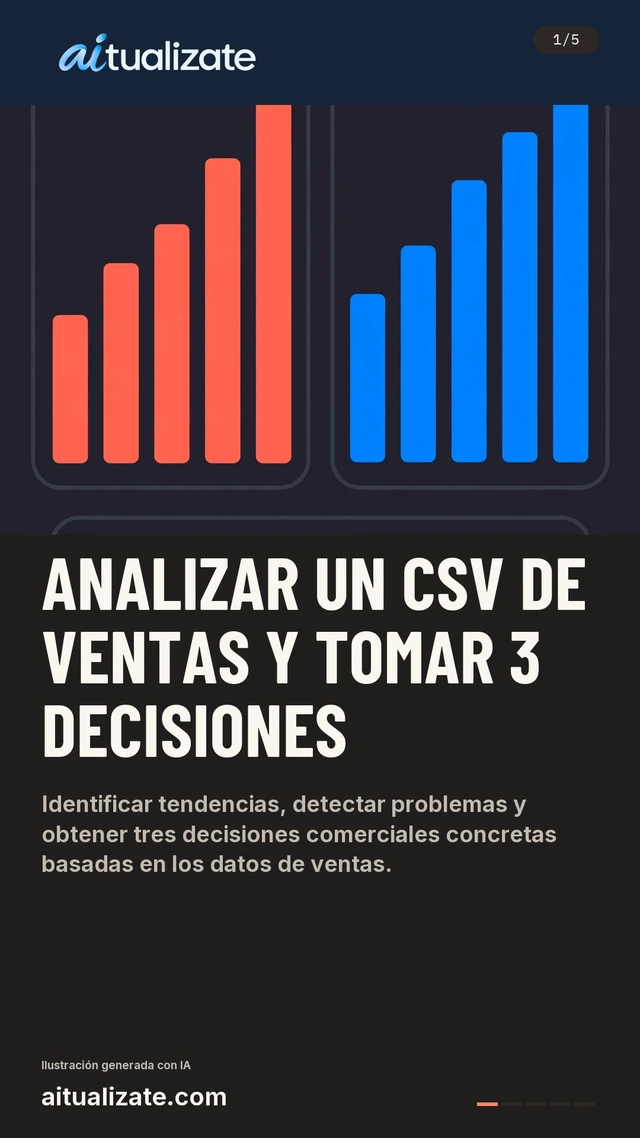 Primera tarjeta: Analizar un CSV de ventas y tomar 3 decisiones