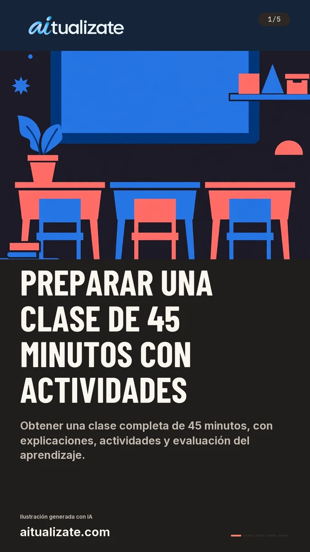Primera tarjeta: Preparar una clase de 45 minutos con actividades