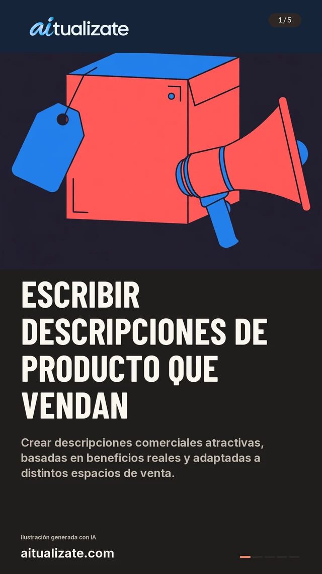 Primera tarjeta: Escribir descripciones de producto que vendan