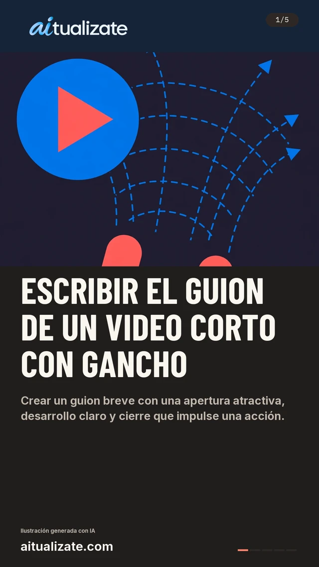 Primera tarjeta: Escribir el guion de un video corto con gancho