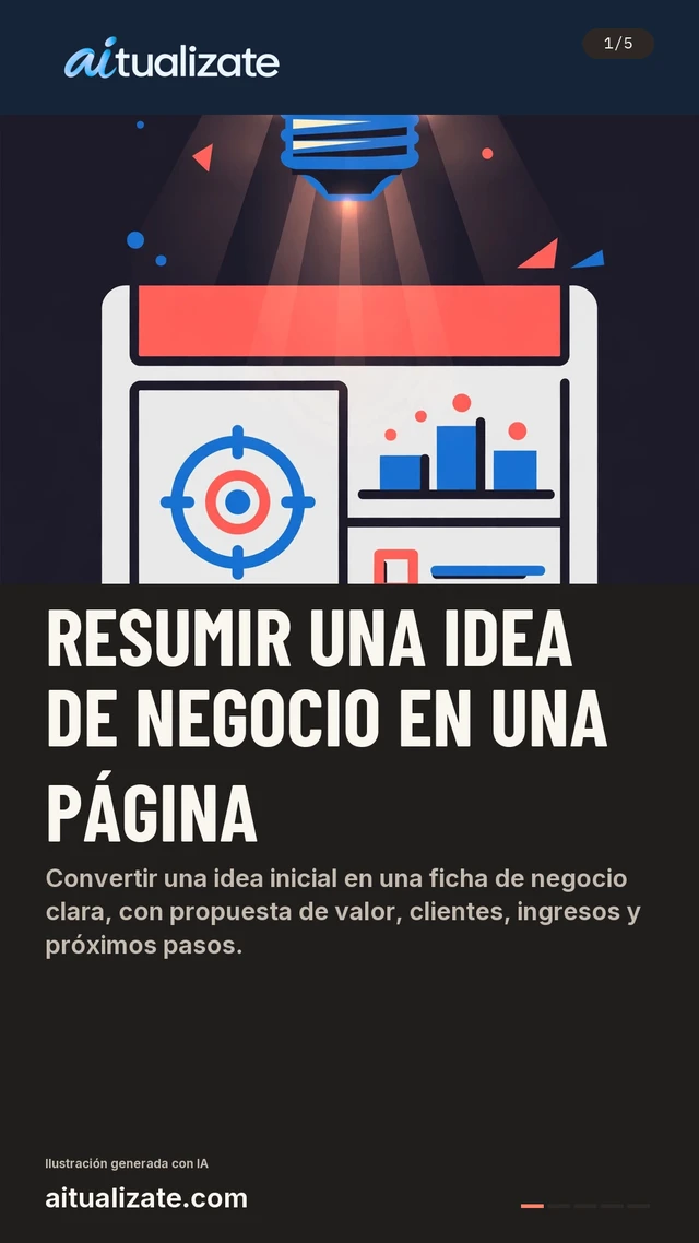 Primera tarjeta: Resumir una idea de negocio en una página