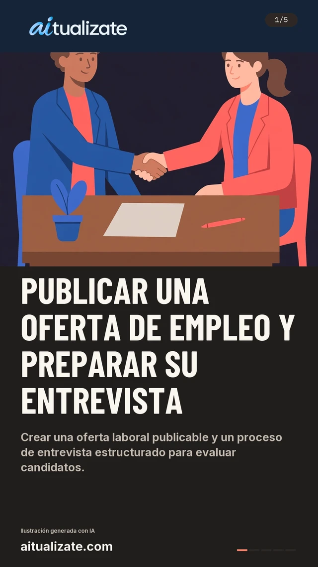 Primera tarjeta: Publicar una oferta de empleo y preparar su entrevista